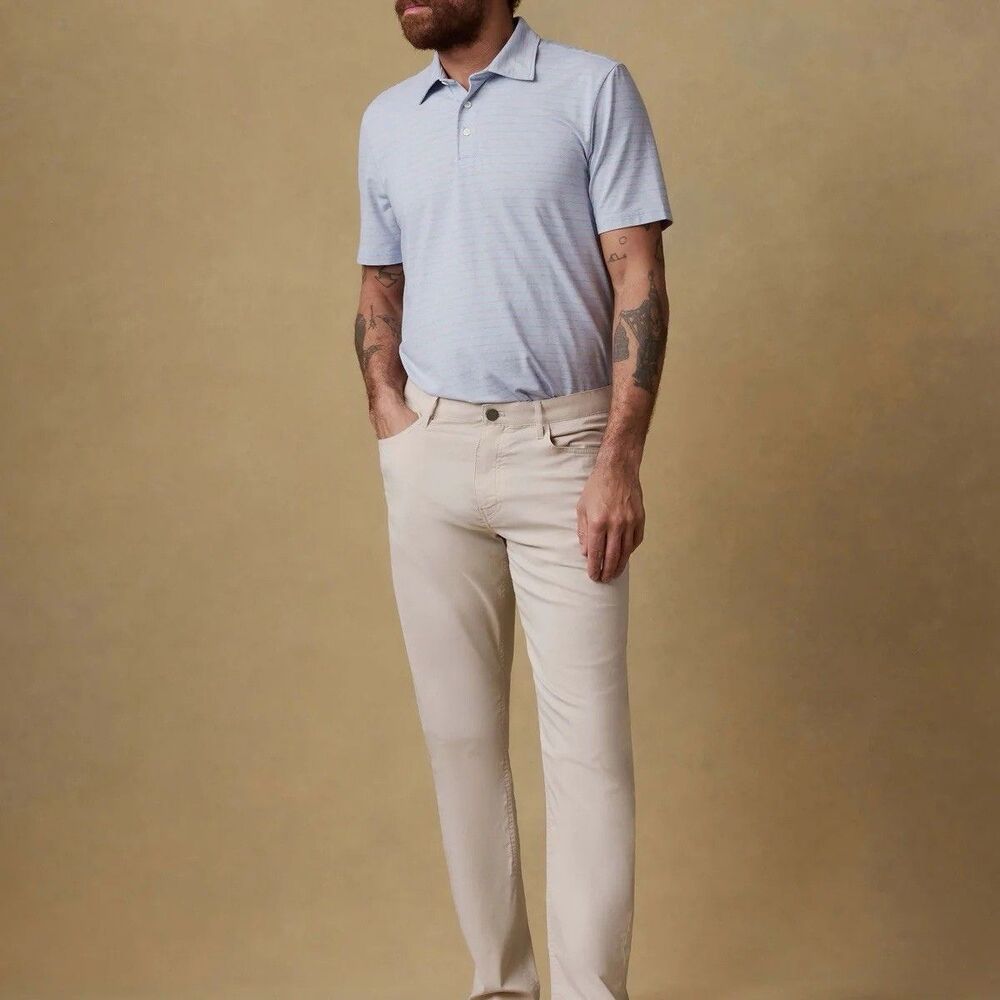 NEW Faherty Movement Men's Size 30x33 Light Sand Khaki 5-Pocket Stretch Chino